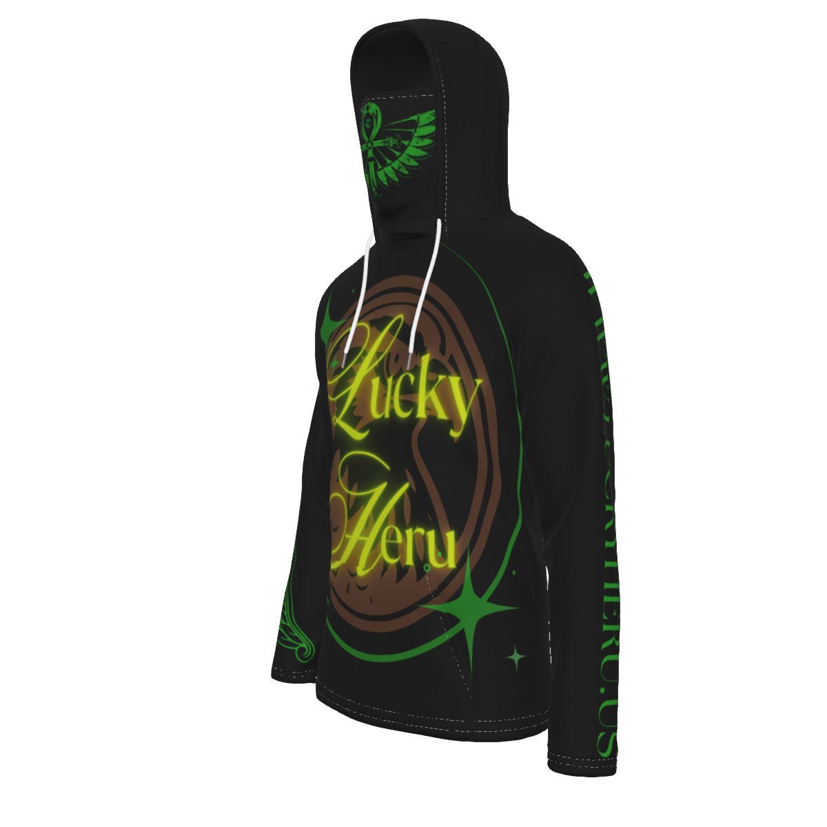 FREQUENCY APPAREL Lucky Heru Heavy Fleece Hoodie With Mask