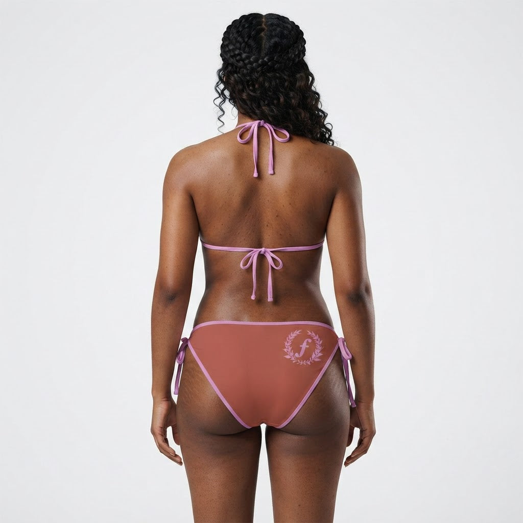 Boho Chic Dreamcatcher Bikini Set Dusty Rose Two Piece Swimsuit