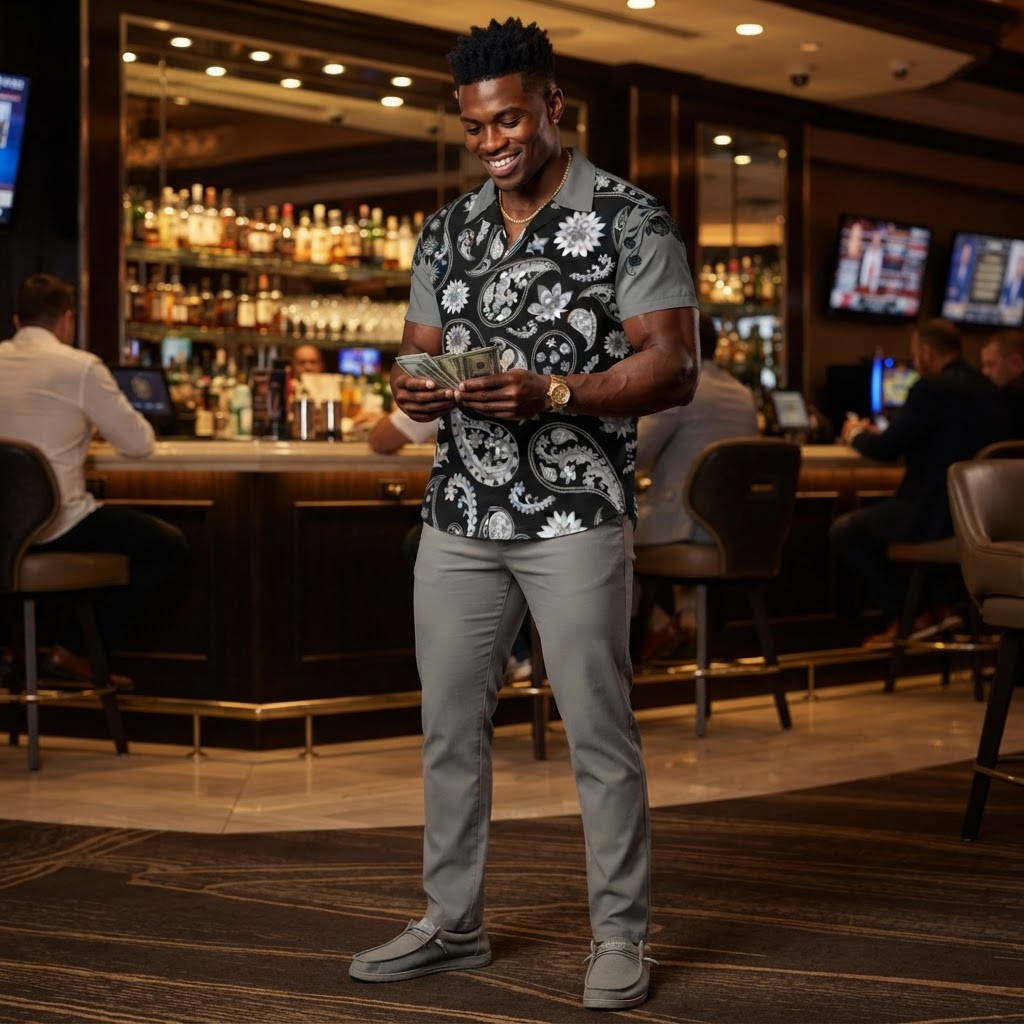 Mens Black and Grey Paisley Floral Print Button Down Short Sleeve Shirt Modern Resort Wear
