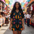 Floral Print V Neck Short Set Women Comfortable Summer Lounge Outfit Matching Two Piece Casual Bohemian Style Leisure Wear