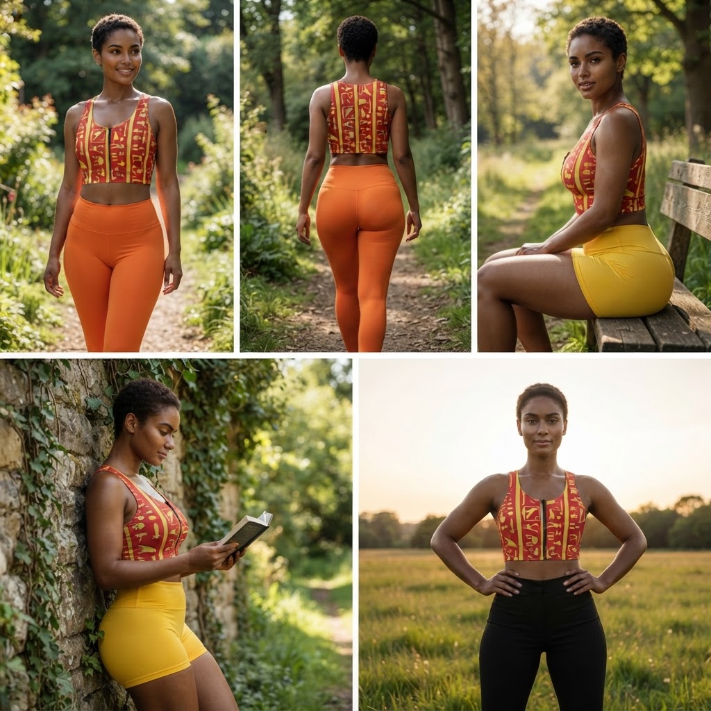 Ancient Egypt Print Yoga Zip Vest Sleeveless Crop Top Athletic Tank